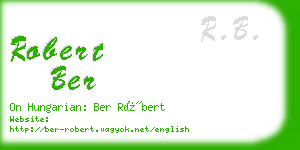 robert ber business card